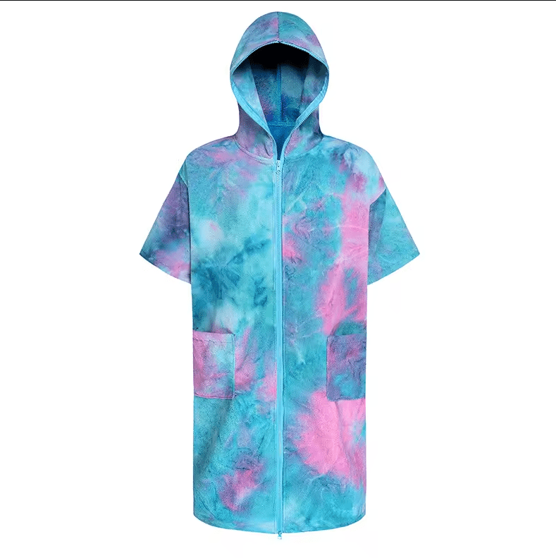 Terry Cloth Zip Beach Towel Tie Dye MM